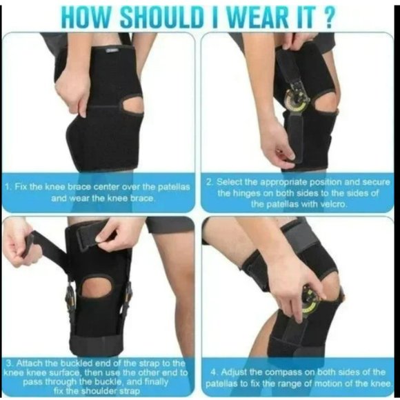 NEW Nvorliy Hinged ROM Adjustable Knee Brace Immobilizer Support Stabilizer ACL - Picture 6 of 8